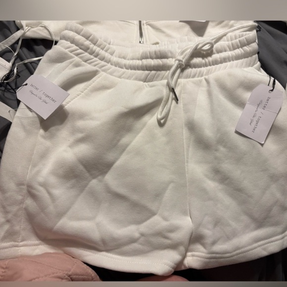 Better Together" 3 piece comfy short set in white- medium - NWT - Picture 3 of 4